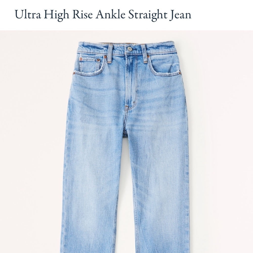 A&F Ultra High Rise Ankle Jeans